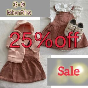 Merry Christmas 🎄🎁 GAP pink jacket, Pink sundress، White Puma shoes,👌